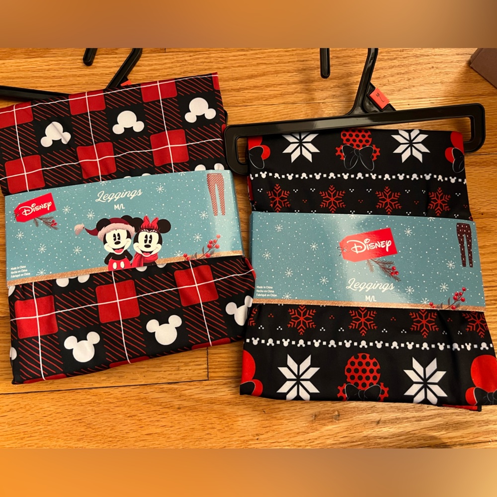 2 pair of Disney Mickey & Minnie Mouse leggings new